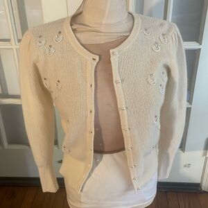 Vintage Pearl and Rhinestone Embellished Cardigan